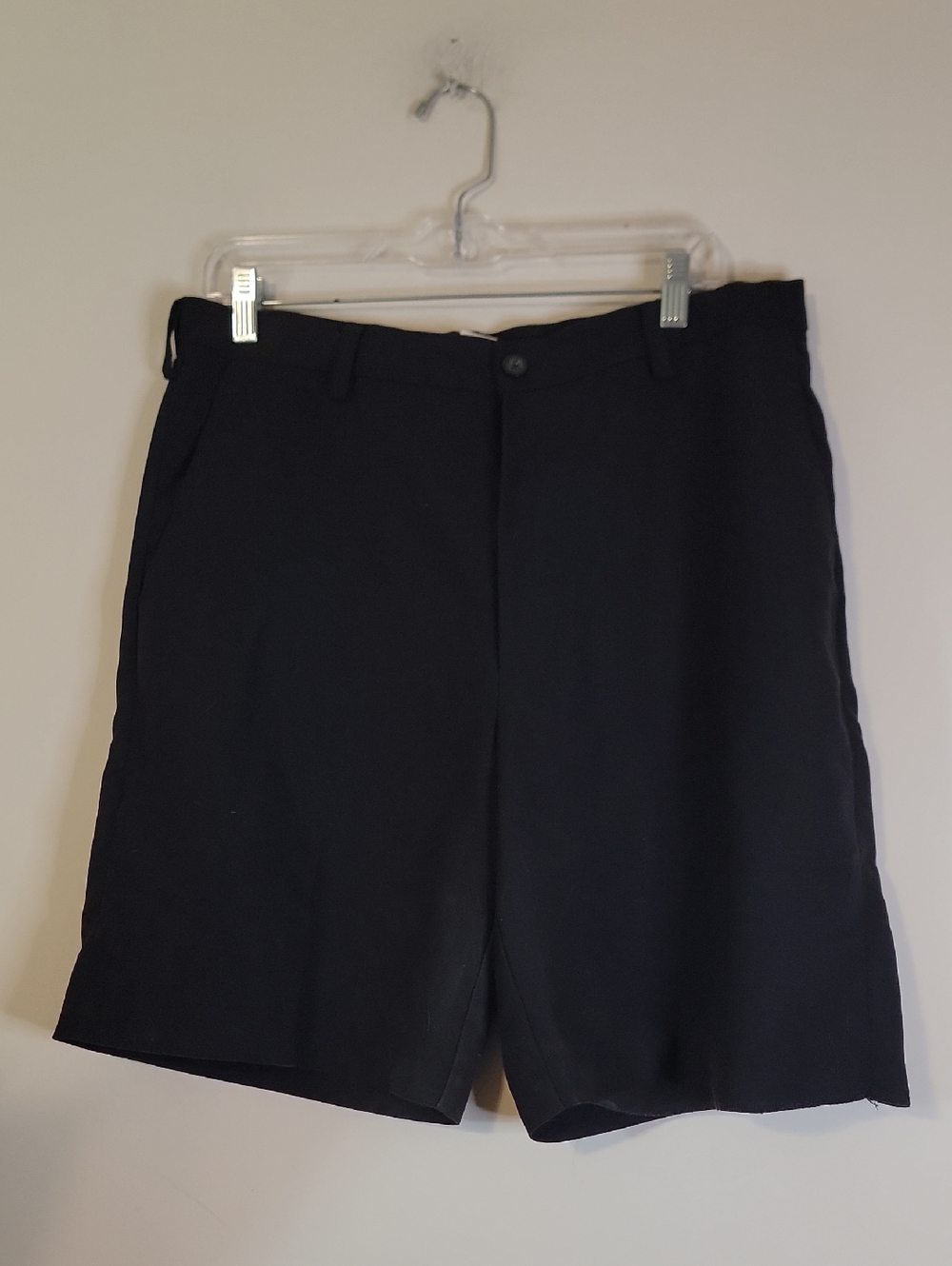 Chaps Black Flat-Front Men's Shorts